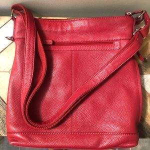 Women’s red crossbody bag
